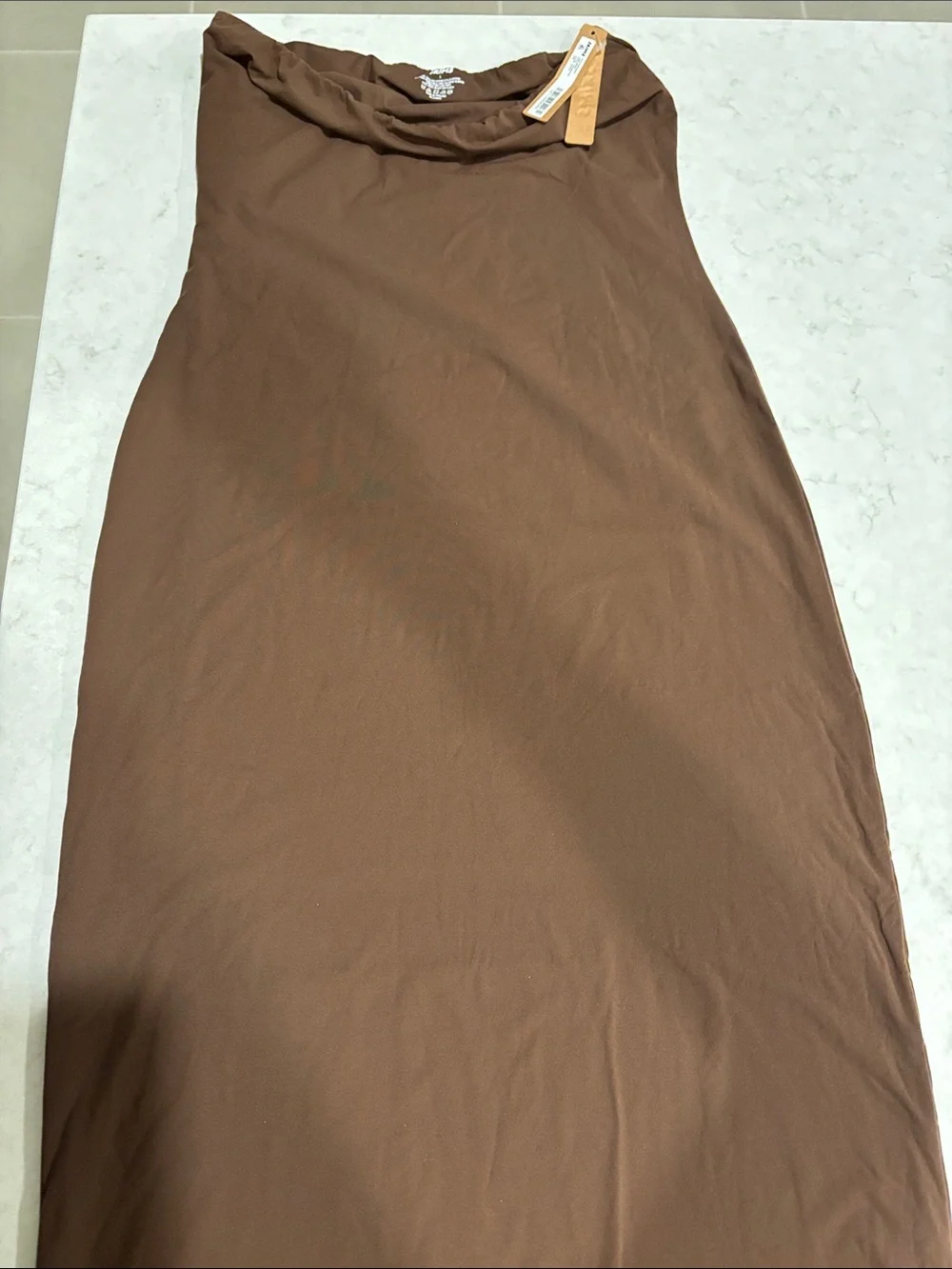 SKIMS fits everybody tube dress size, large color, cocoa nwt - Picture 2 of 6